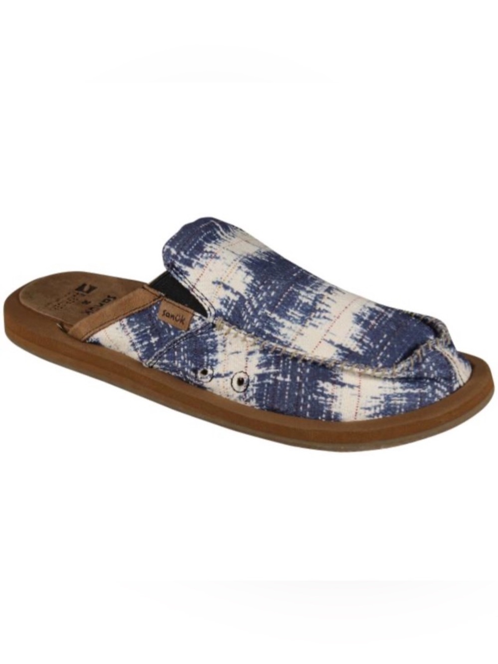Sanuk We Got Your Back ST Surfrider Ocean Wave Flat Mules Size 7